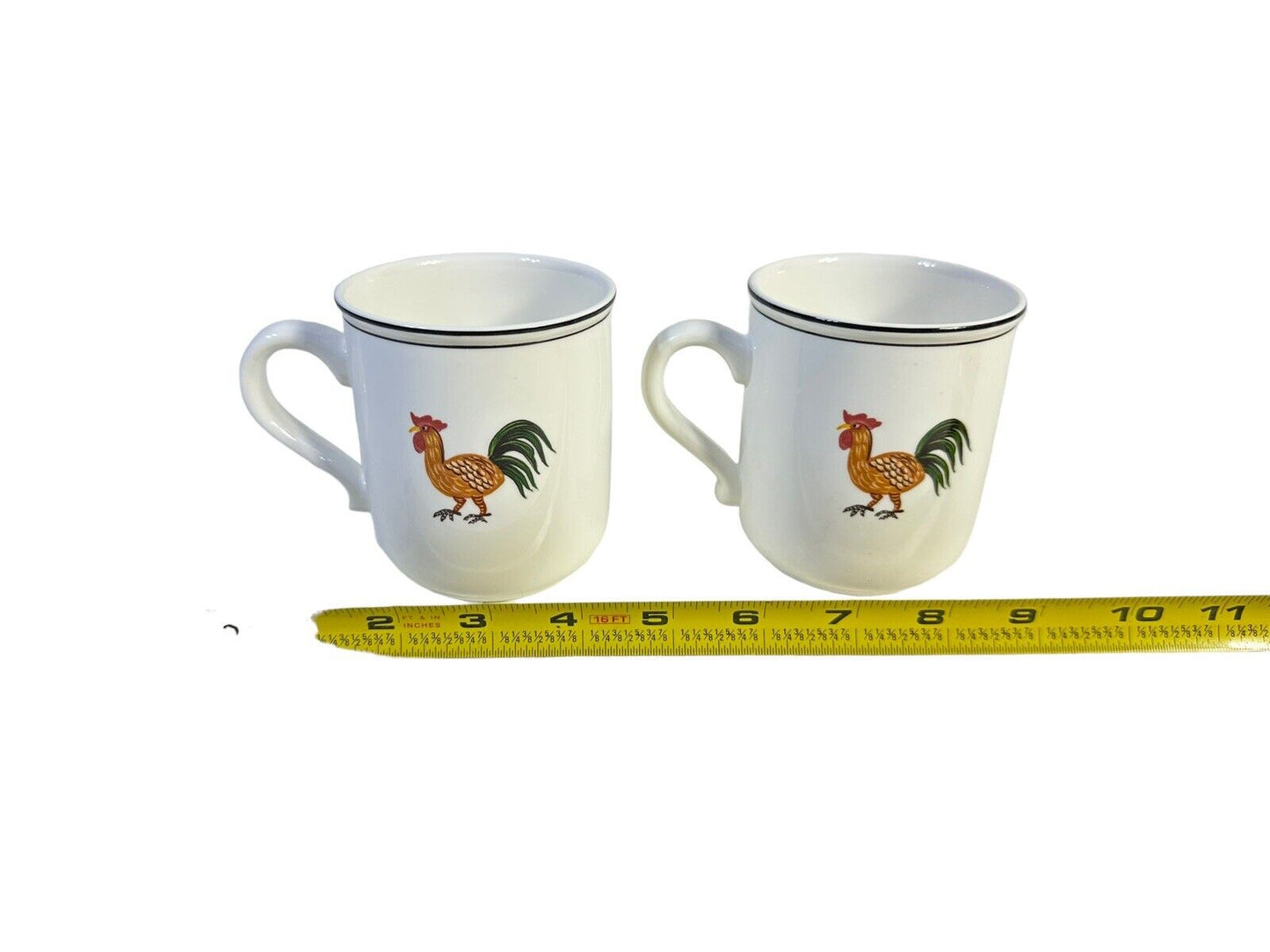 Villeroy & Boch Naif Farmers Rooster Porcelain coffee Mug 10 oz Laplau 1990's