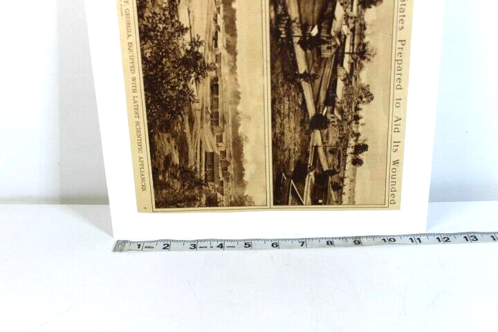 Antique 1919 Paper Print from United States Camp Greenleaf Medical Training camp