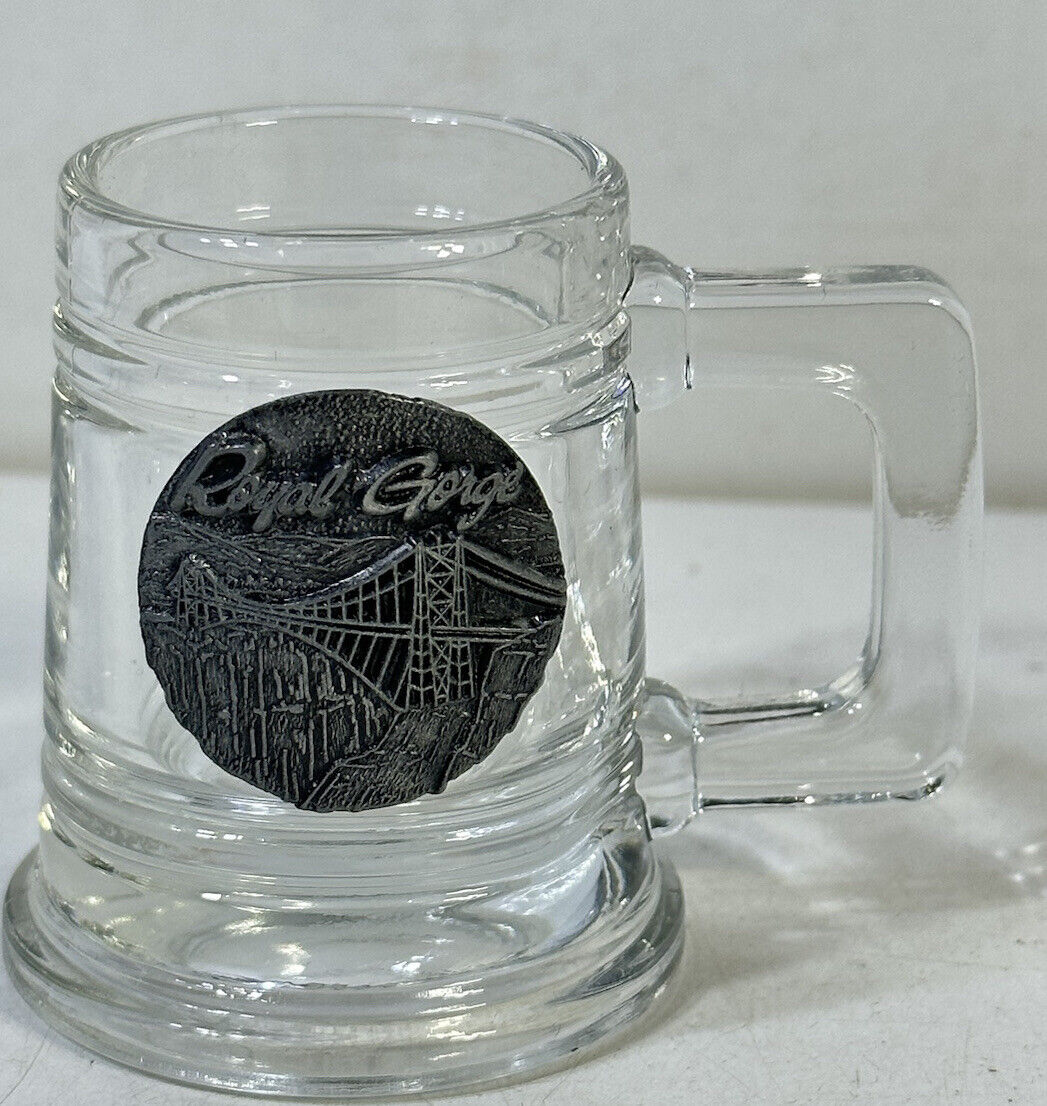 Lot of 4 Vtg Glass Shot Glasses Mug Style Mixed Lot