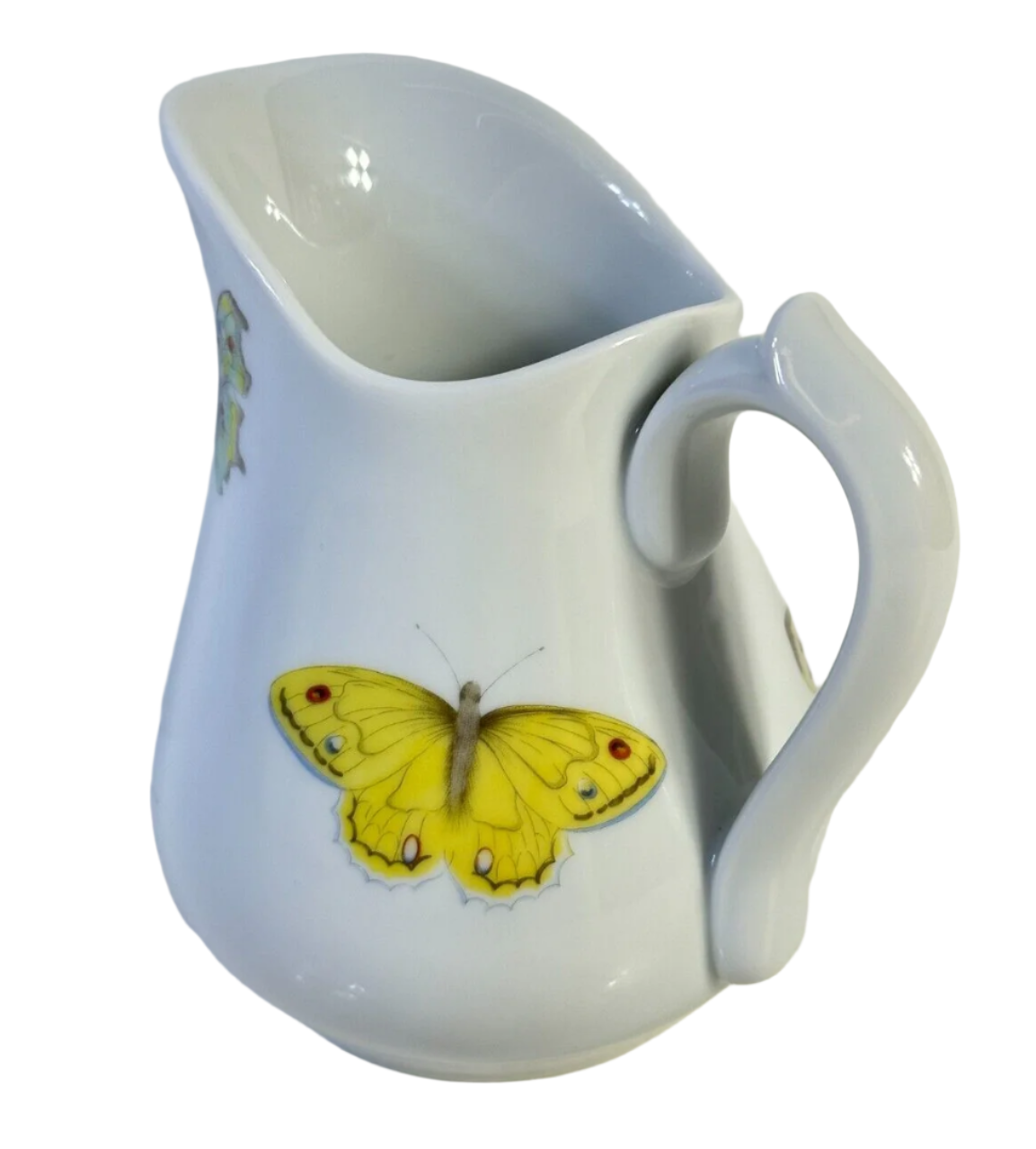 B & C Limoges France 6 1/2" Cream Milk Pitcher L. Bernardaud Butterfly Pattern