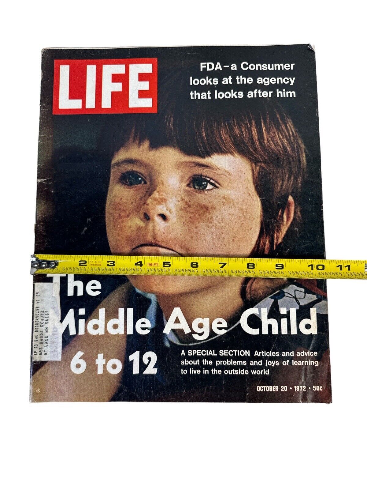 Vintage October 20, 1972 LIFE Magazine The Middle Age Child 6 to 12 Nice Cond
