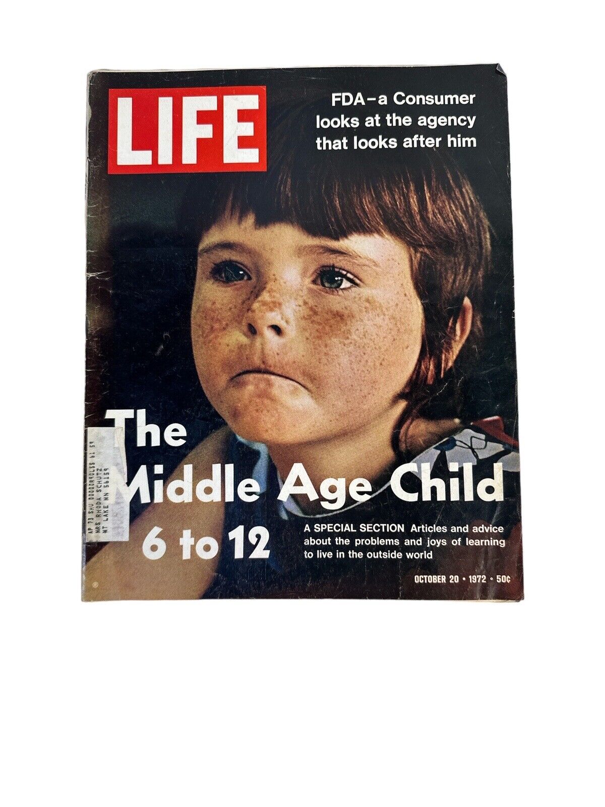 Vintage October 20, 1972 LIFE Magazine The Middle Age Child 6 to 12 Nice Cond