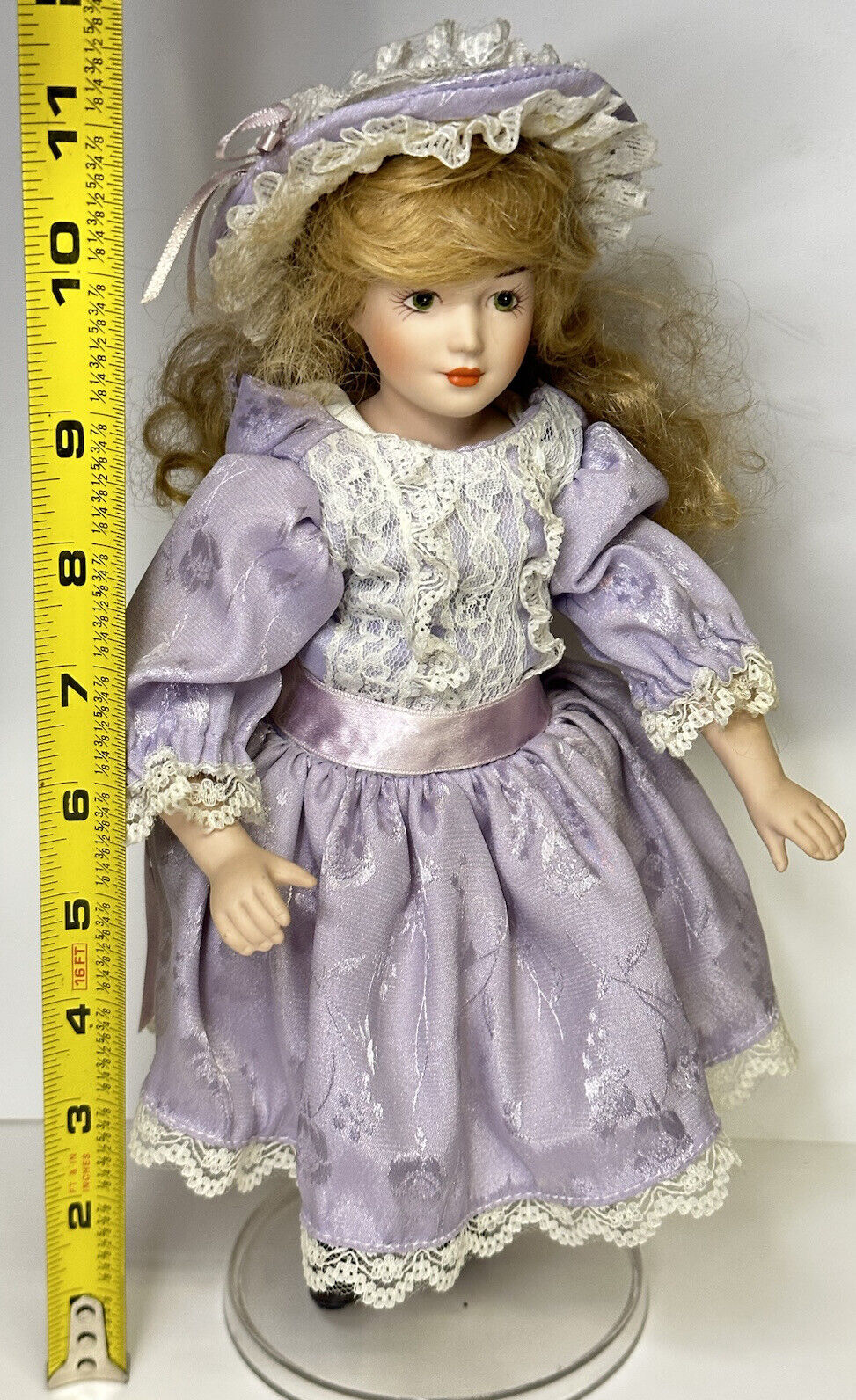 Vtg Danbury Mint Goldilocks Storybook Porcelain Doll 11" with Stand