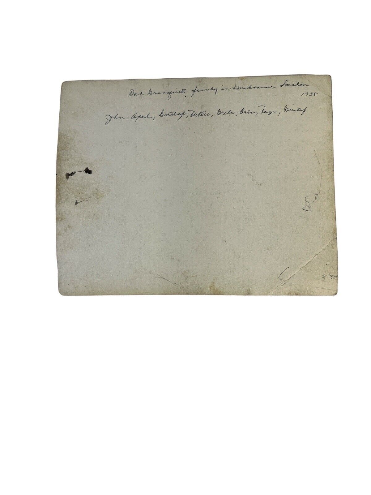 Vtg 1938 Family Portrait Family Photo from Sweden