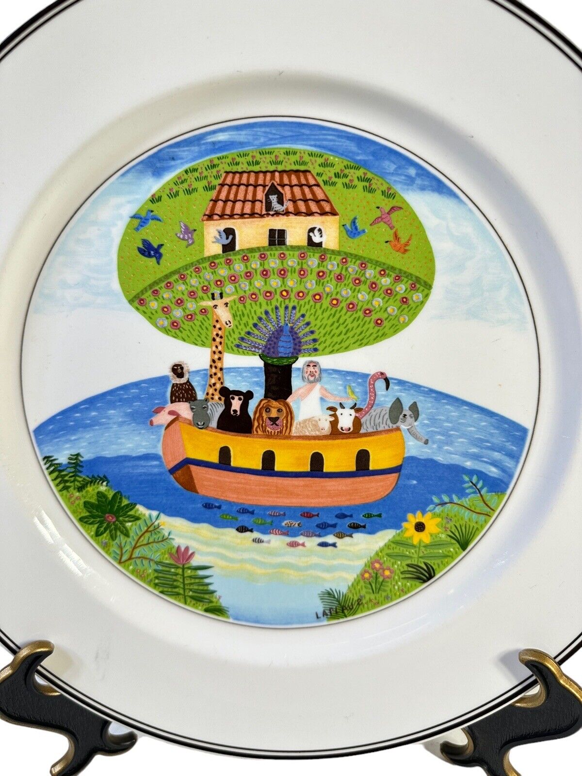 Villeroy & Boch Design Naif Laplau Luxembourg Dinner Plate 10.5'' Vtg 1990's