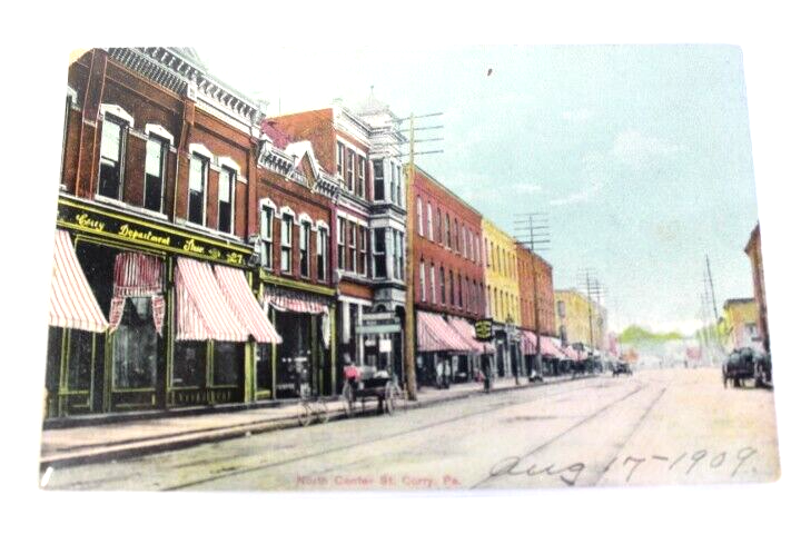 Antique Photo-Lithograph Postcard Corry, Pa. early 1900's unposted w/writing