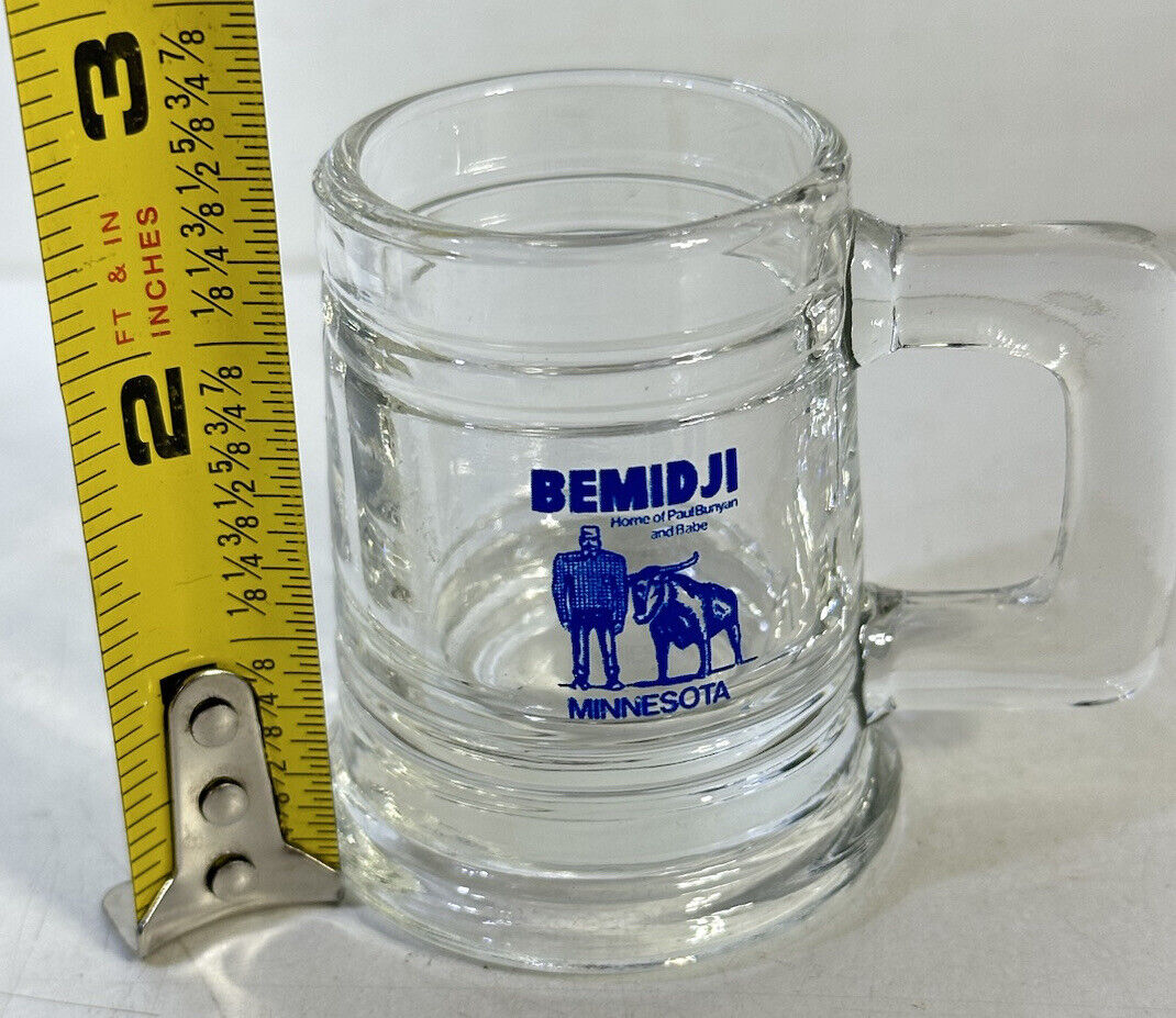 Lot of 4 Vtg Glass Shot Glasses Mug Style Mixed Lot