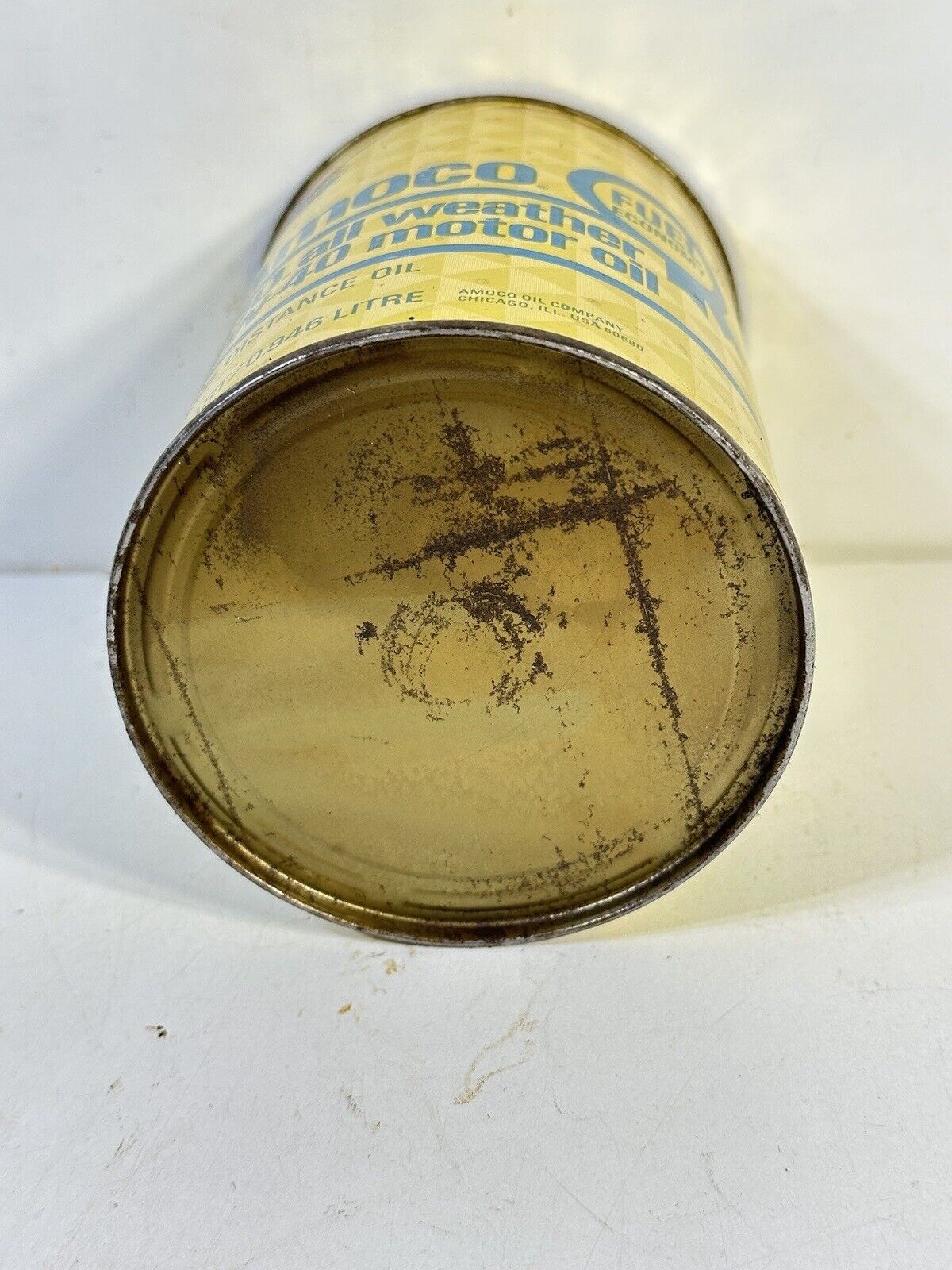 Vintage Armco Standard Composite 1 Quart Motor Oil Can Full