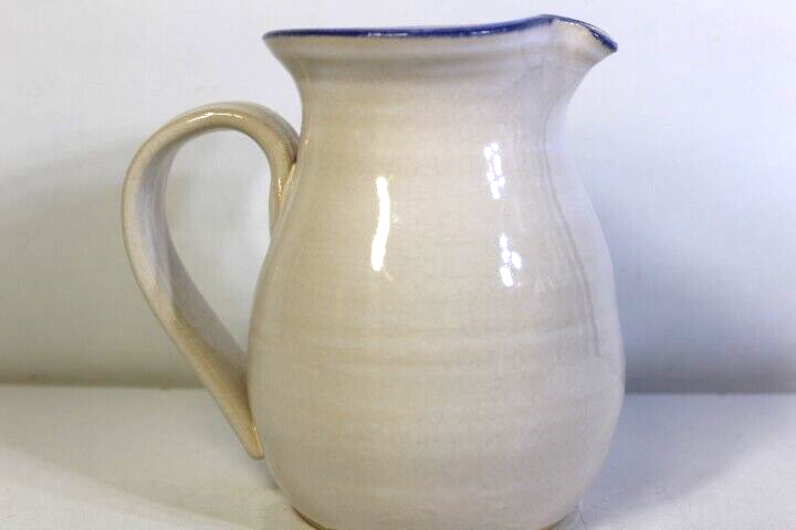 Vintage 1991 Ovaltine Stoneware Milk Pottery Pitcher Jug 6.5" Tall RARE
