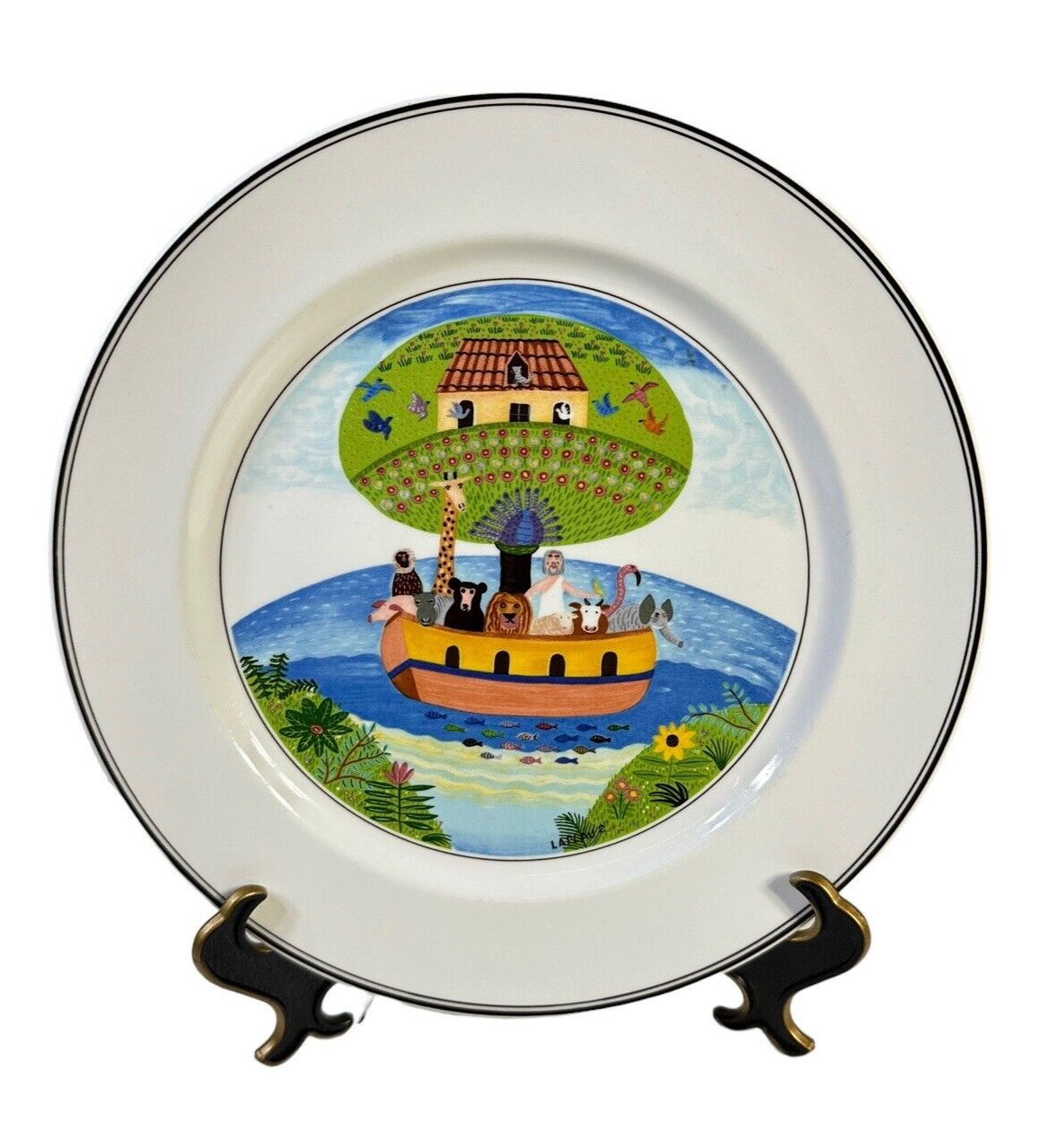 Villeroy & Boch Design Naif Laplau Luxembourg Lunch Plate 8.25'' Vtg 1990's