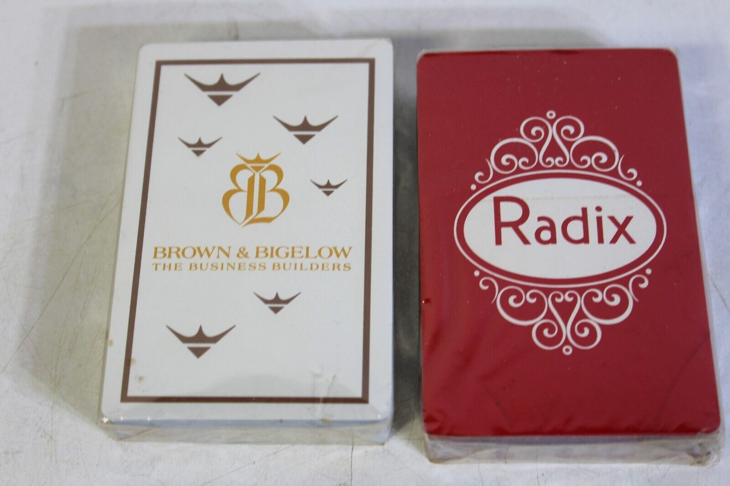 Vtg Mid-Century BROWN & BIGELOW 4 Deck Set 2 unopened with Carrying Case