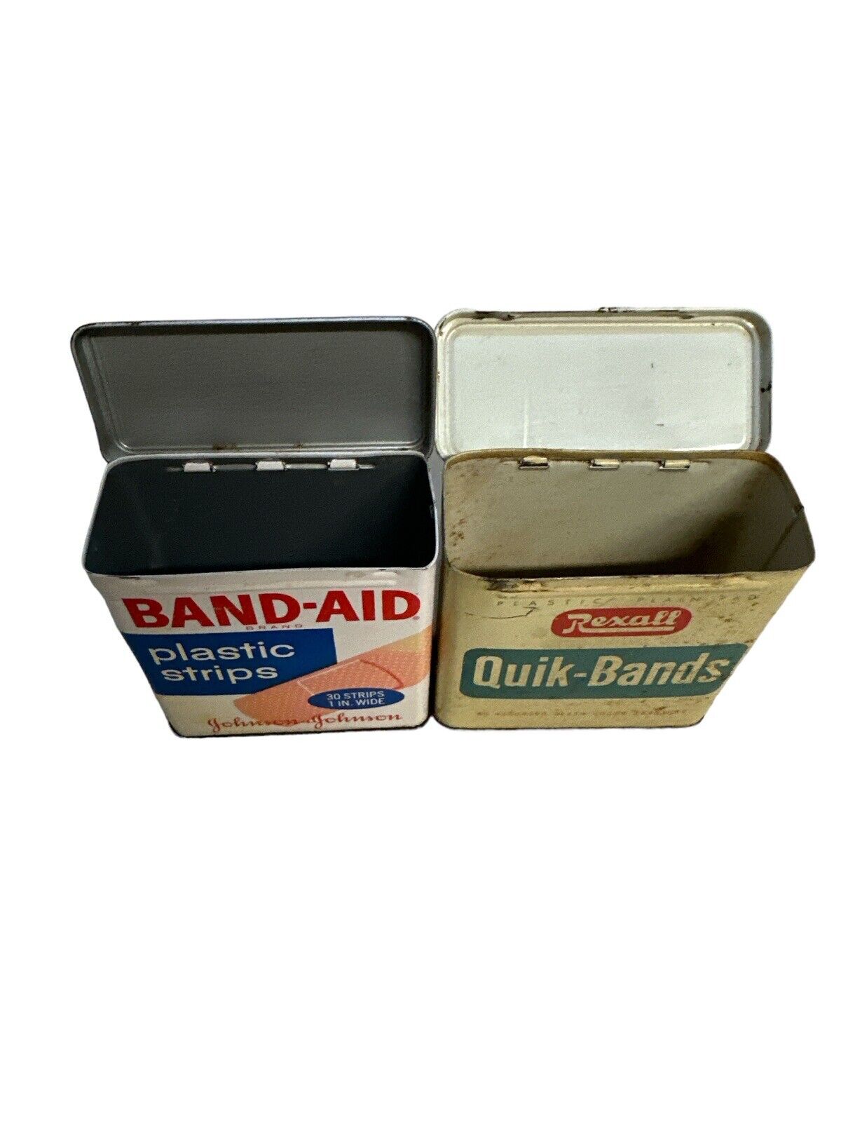 (4) Vintage BAND-AID & Rexall Bandages Tin Paper Lot 1940’s-80s WWII Dressing