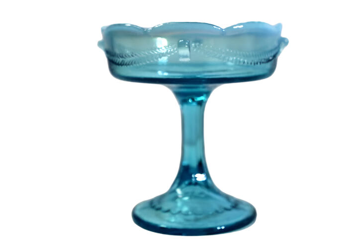 Lot of 3 Antique Northwood Glass Company Blue Opalescent Bowls Candy Dishes