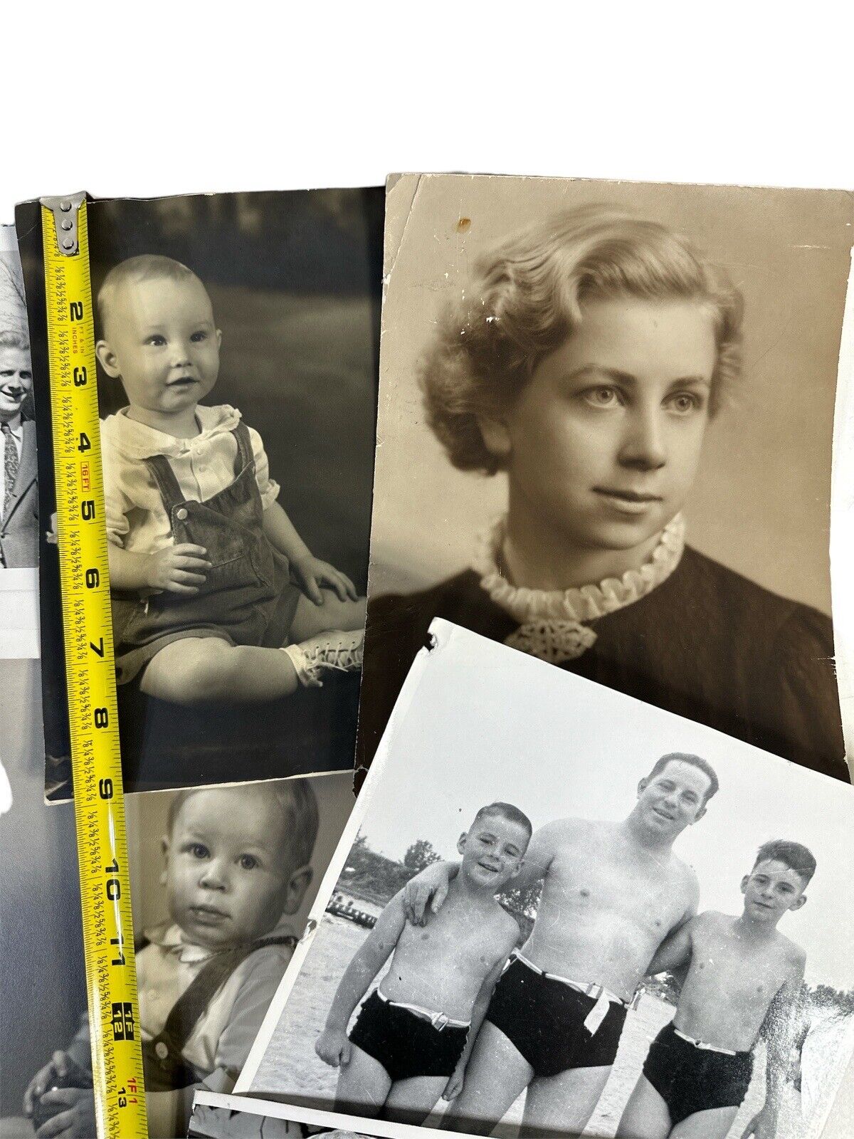 Lot of 12 mixed large 8" x 10" Portrait Photos 1918 to 1930s Antique Vtg Family
