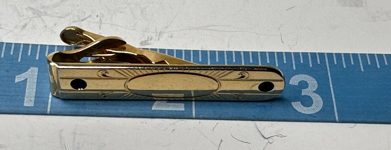 Lot Of 3 Gold & Silver Color Metal Tie Bar Clip SWANK And 2 Unmarked Vtg Antique