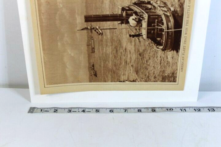 Antique 1919 Paper Print WW1 of the American Fleet returning to New York