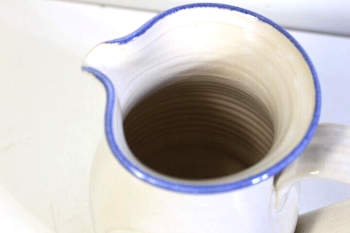 Vintage 1991 Ovaltine Stoneware Milk Pottery Pitcher Jug 6.5" Tall RARE