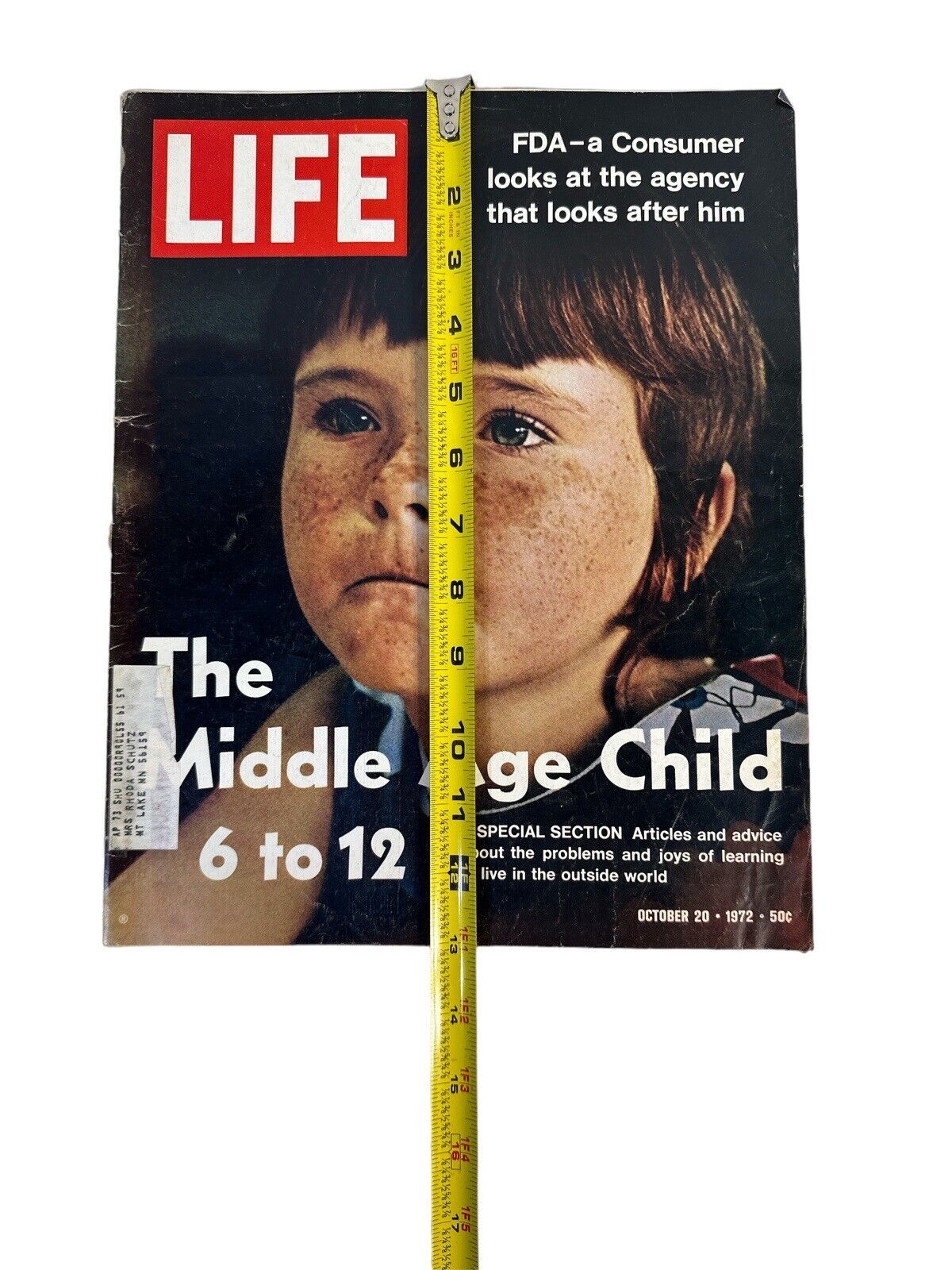 Vintage October 20, 1972 LIFE Magazine The Middle Age Child 6 to 12 Nice Cond