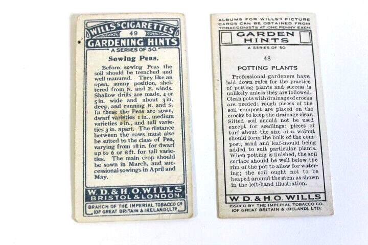 6 Antique WILLS's Cigarettes W.D. & H.O. WILLS IMPERIAL TOBACCO Trading Cards