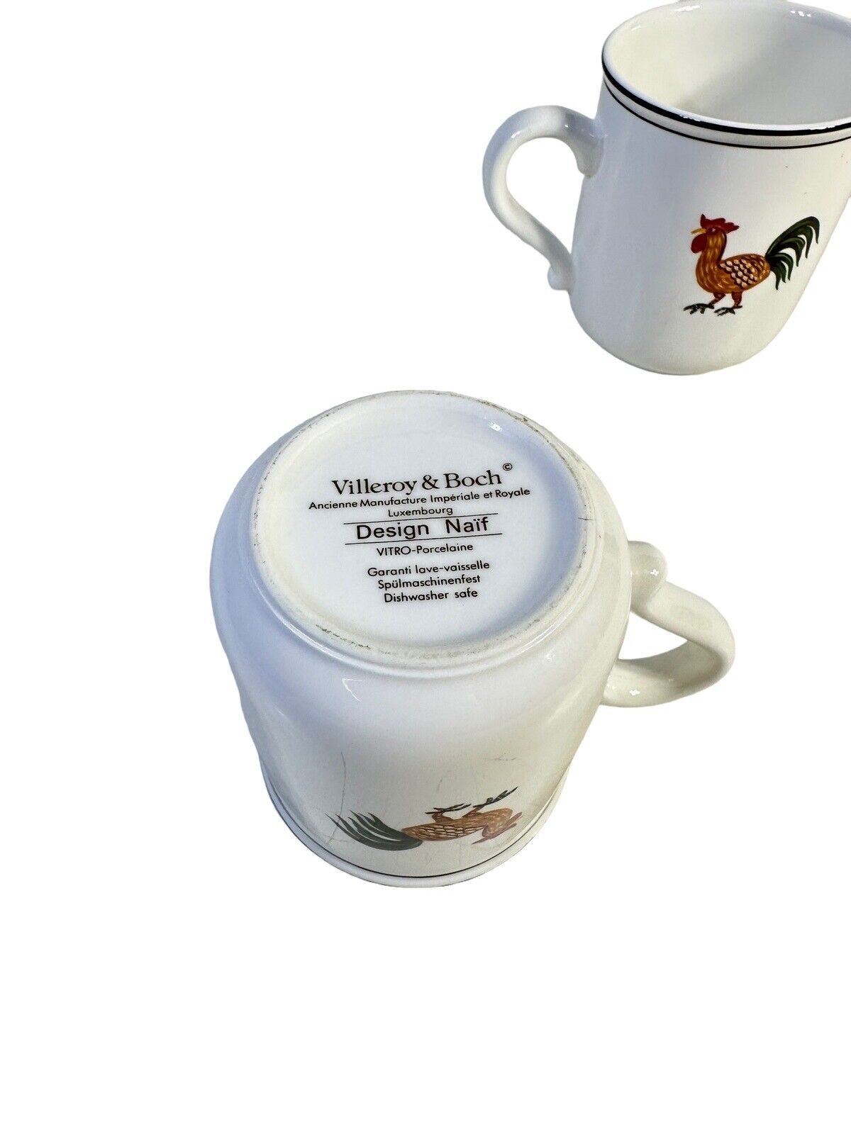 Villeroy & Boch Naif #3 Boaters Porcelain coffee Mug 10 oz Laplau 1990's