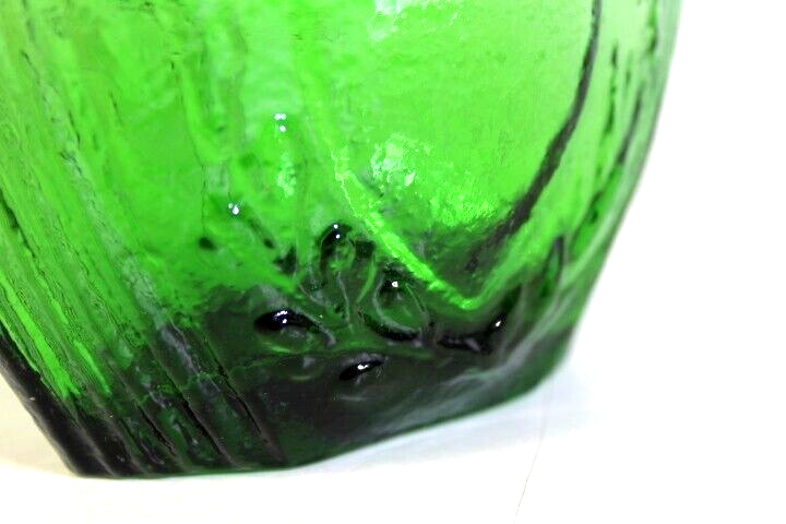 Clevenger Bros. Glass Works Green Glass Bottle Eagle Shield Antique Style Flask