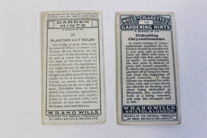 6 Antique WILLS's Cigarettes W.D. & H.O. WILLS IMPERIAL TOBACCO Trading Cards