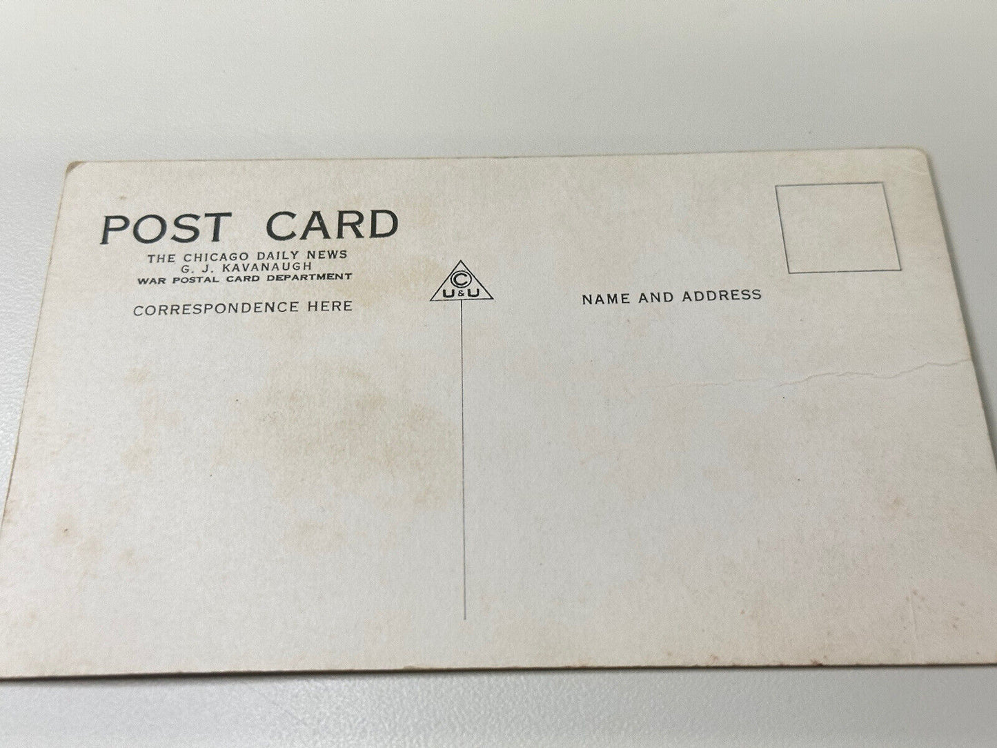 Antique RPPC Real Photo Postcard American Soldiers Wounded WWI 1912 Chicago News