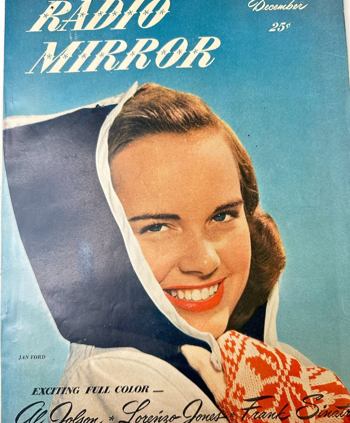 VTG Radio Mirror Magazine December 1947 Jan Ford 25c Issue Very Nice