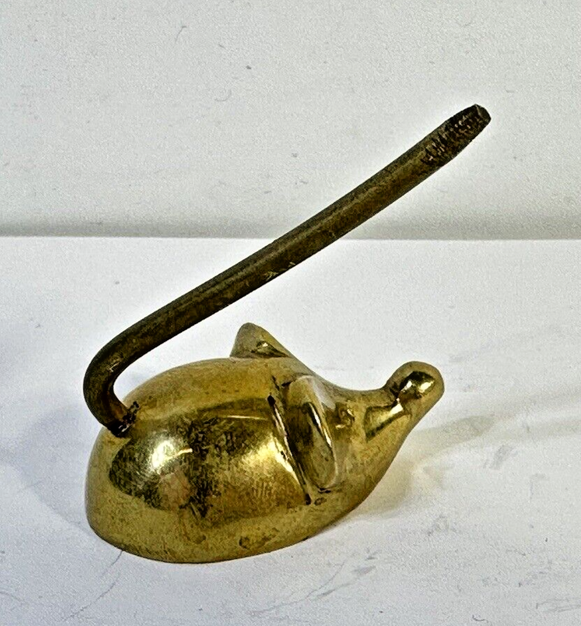 Small Hollow Brass Duck and 2 Brass Mice paper weight collectible Animal Figures