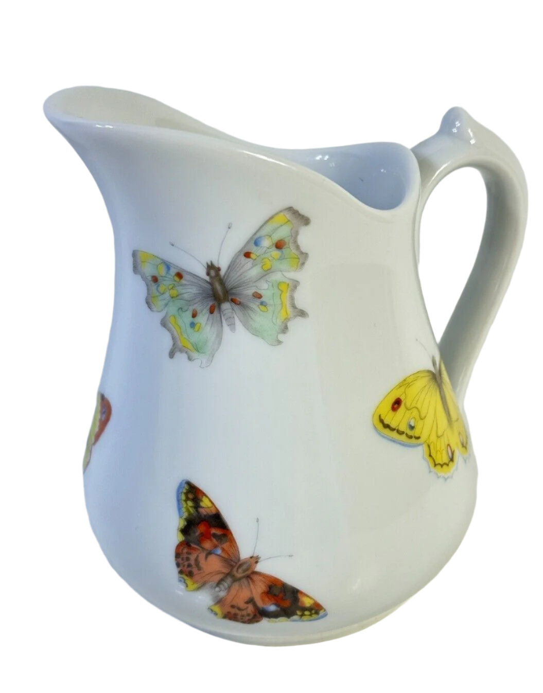 B & C Limoges France 6 1/2" Cream Milk Pitcher L. Bernardaud Butterfly Pattern