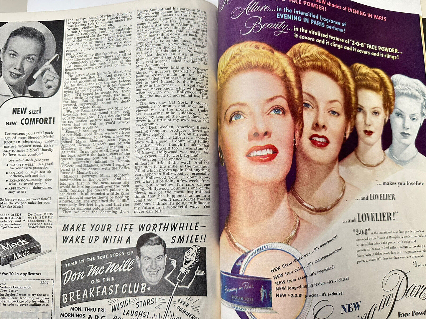 VTG Radio Mirror Magazine June 1947 Milena Miller Issue Very Nice