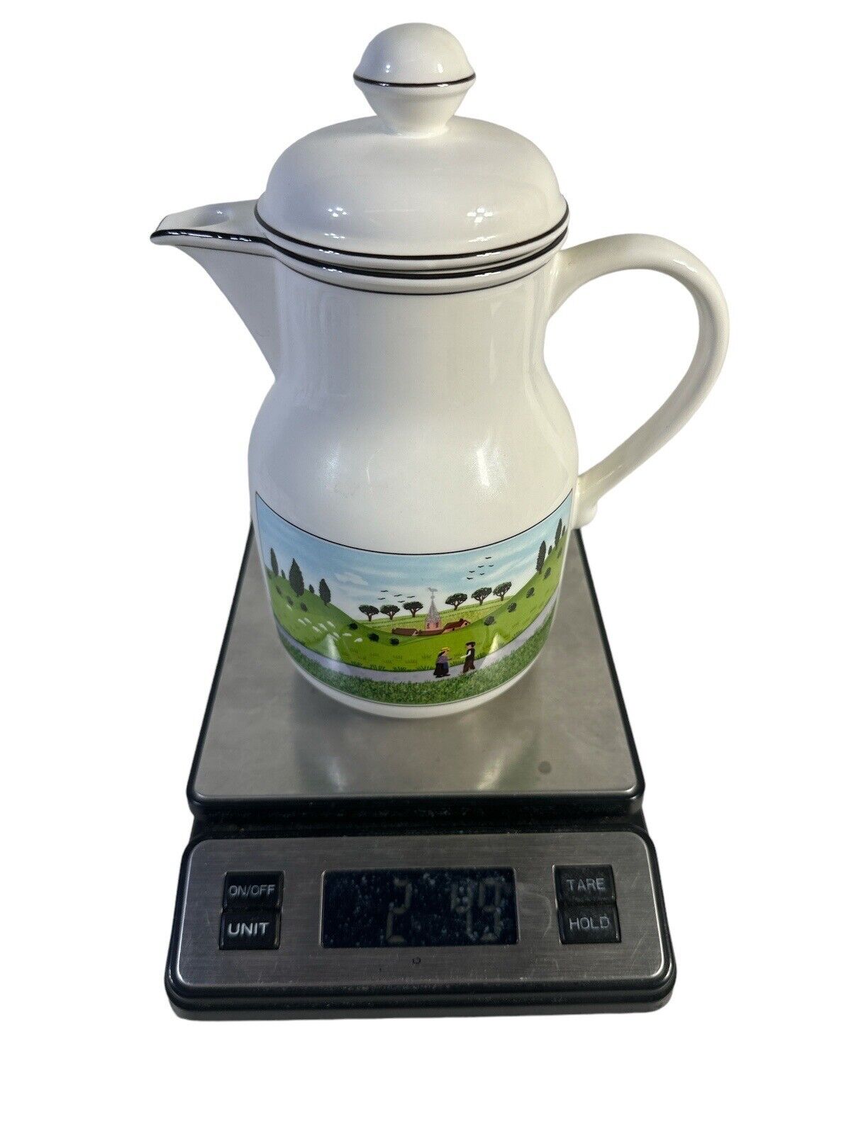 Villeroy Boch Naif Pot Ceramic Coffee Drink Pitcher Ceramic Country Decor 1990’s