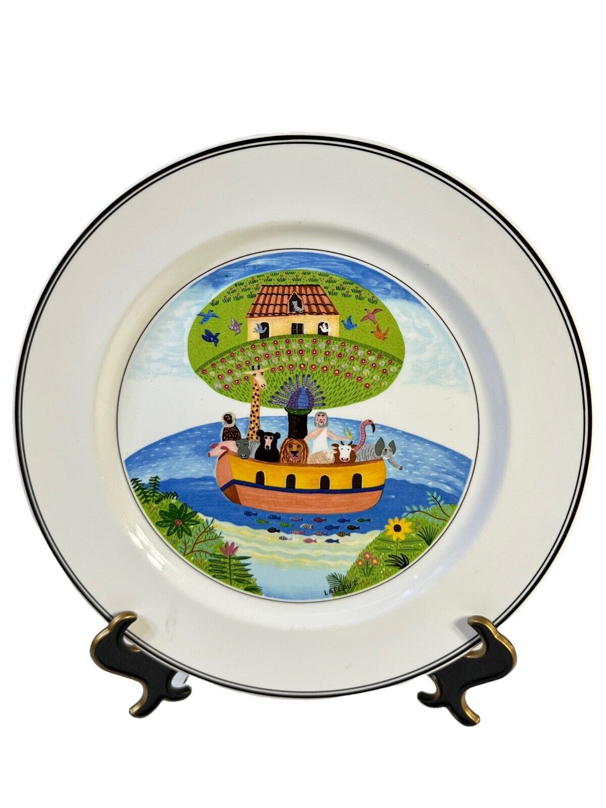 Villeroy & Boch Design Naif Laplau Luxembourg Dinner Plate 10.5'' Vtg 1990's