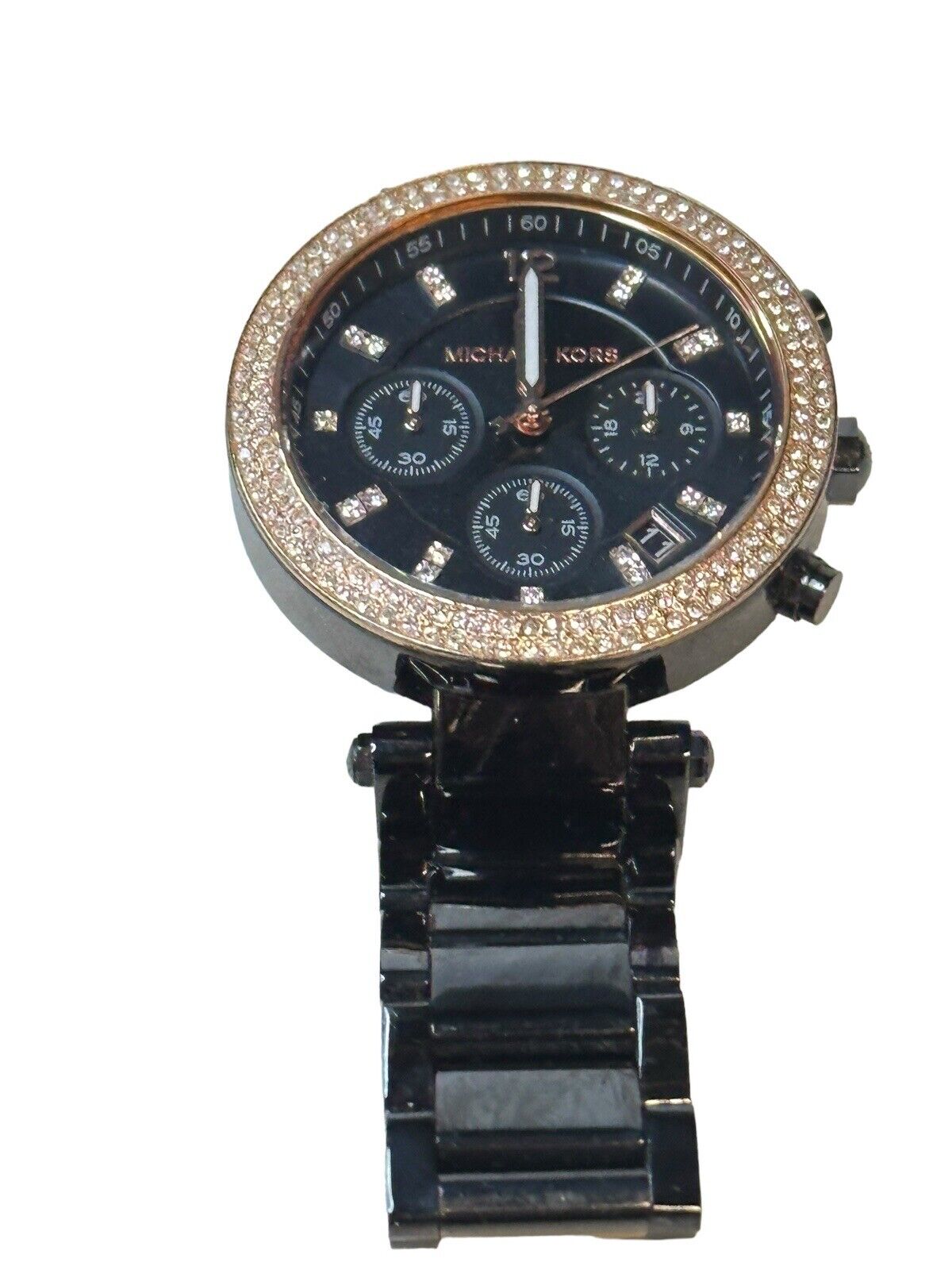 Michael Kors MK5885 Black Dial/Bracelet Women’s Watch With Glitz Accents
