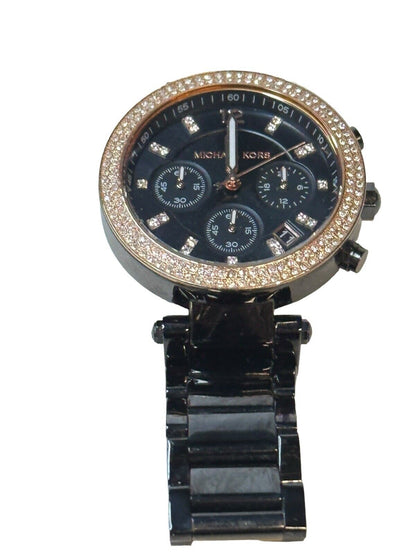 Michael Kors MK5885 Black Dial/Bracelet Women’s Watch With Glitz Accents