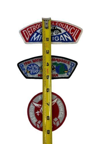 Lot Of 4 Vtg 1981 Detroit Area Boy Scout Patches