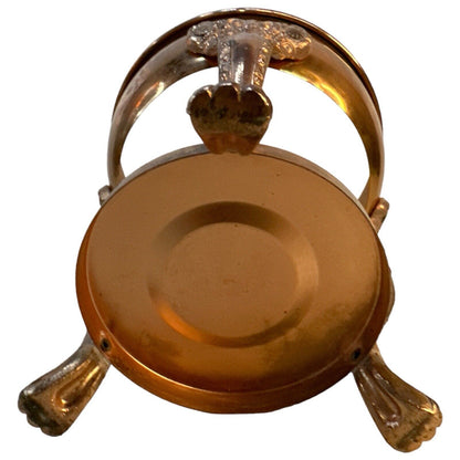 Vintage Copper Brass Coffee Carafe Glass Pot with Warmer & Stand