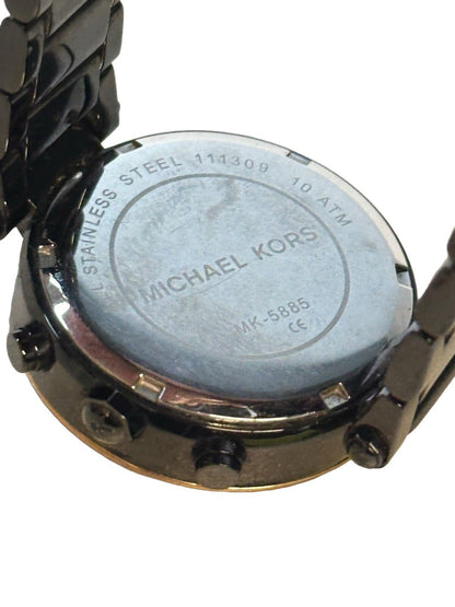 Michael Kors MK5885 Black Dial/Bracelet Women’s Watch With Glitz Accents