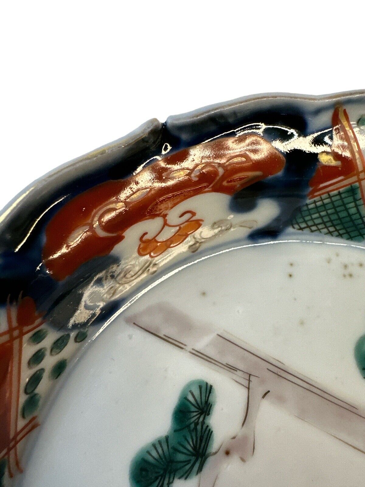 Lot Of 3 Old Antique 19th C. Scalloped Rim Japanese Imari Porcelain Bowl’s 5.75”