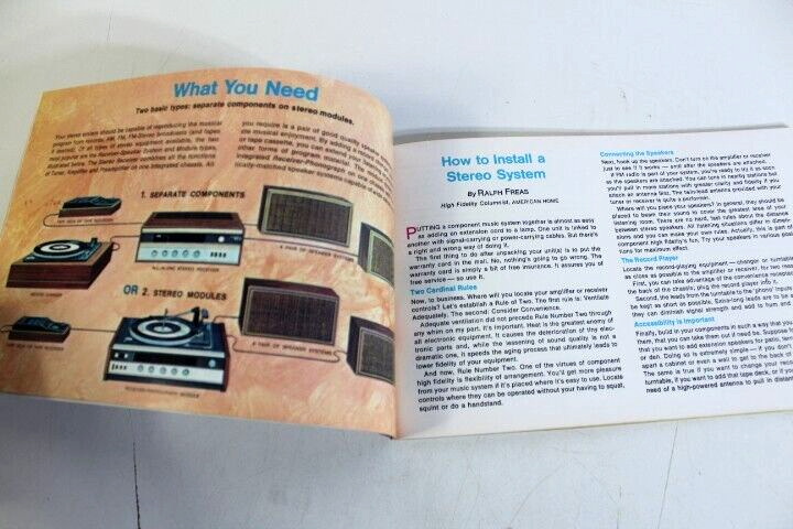 Vtg Lot of 2 Vtg 1960s Fisher Stereo Handbook and Handout