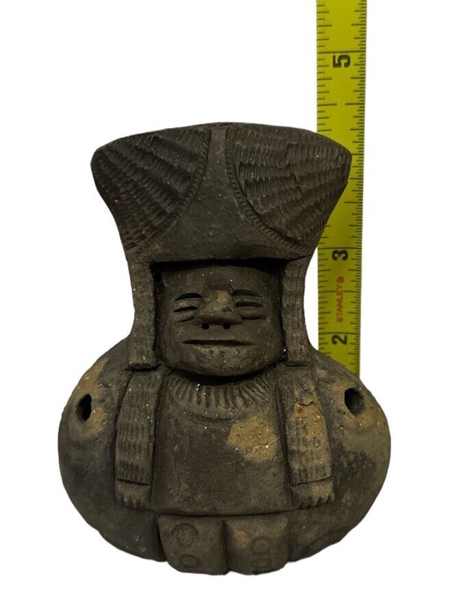 Primitive Style Peruvian  handmade Clay Fertility Whistle Very Cool