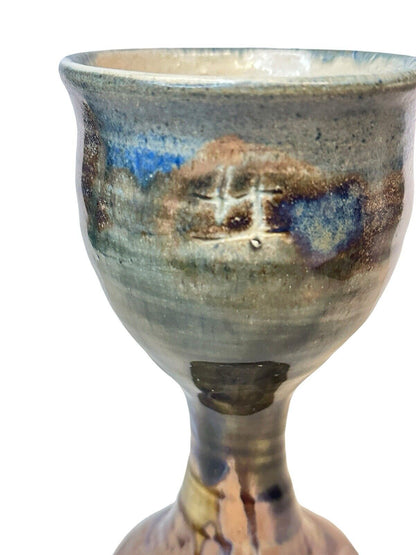 Vintage Studio Pottery Handmade Goblet Beautiful Hand Crafted Cup