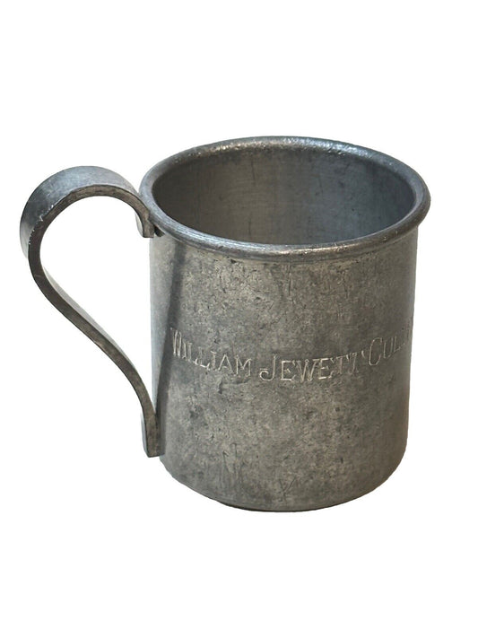 Vtg Stieff Pewter Baby Cup Mug - Shield Marked 1965