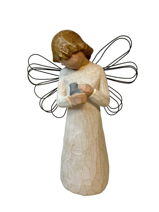 Susan Lordi Willow Tree Figurine Angel of Healing Angel Holding Bird