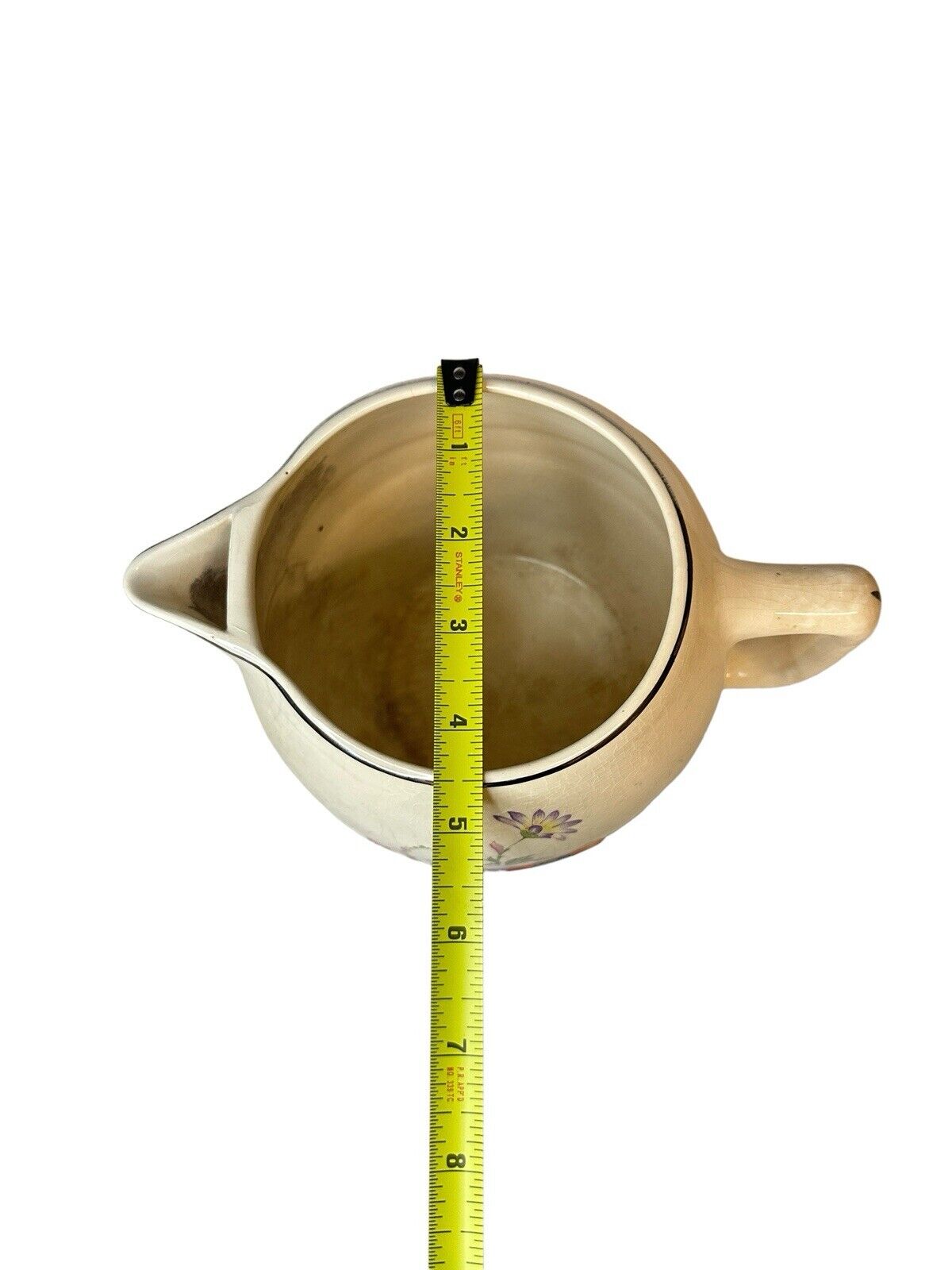 Vtg 1960’s Universal Cambridge Poppy Flower Pottery Lemonade Water Pitcher