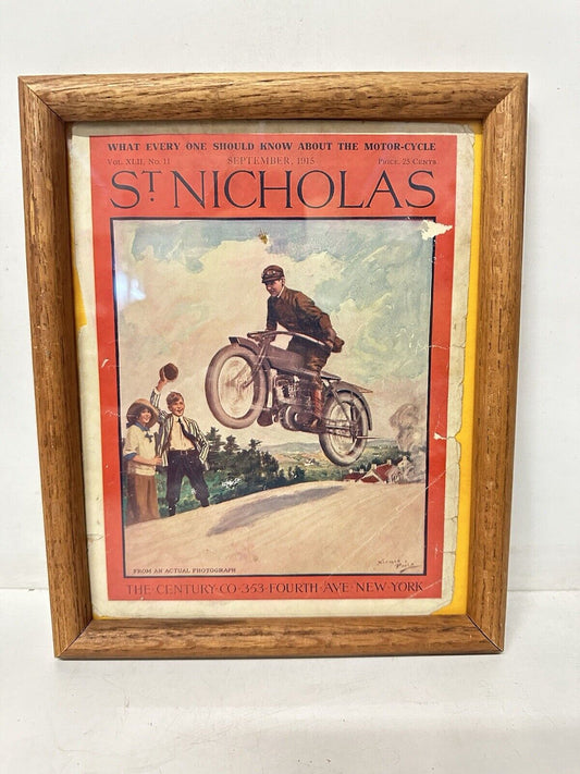 1915 September ST. Nicholas Magazine Cover Norman Price Framed Original Litho