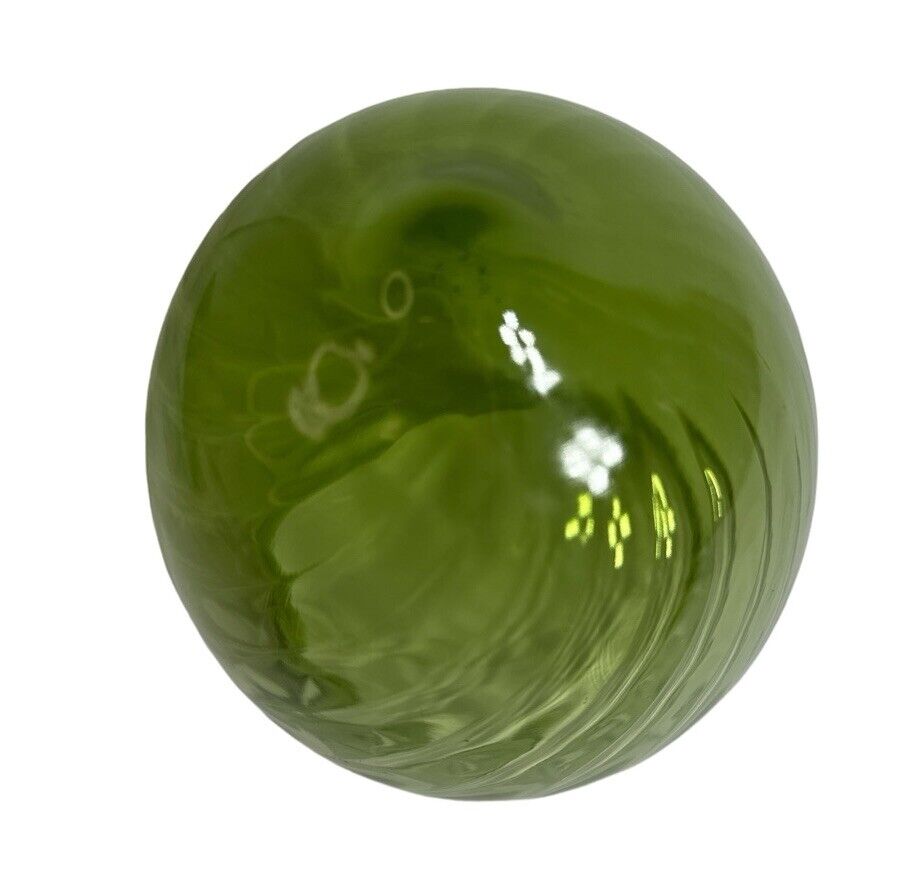 Vintage AVON Olive Green Glass Shade Swirl 6.25"