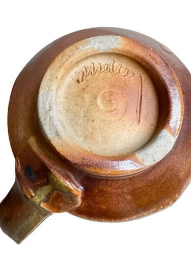 Vtg Antique Earthenware Beak Shaped Tea Water Pitcher Artist Signed Muluy Rare