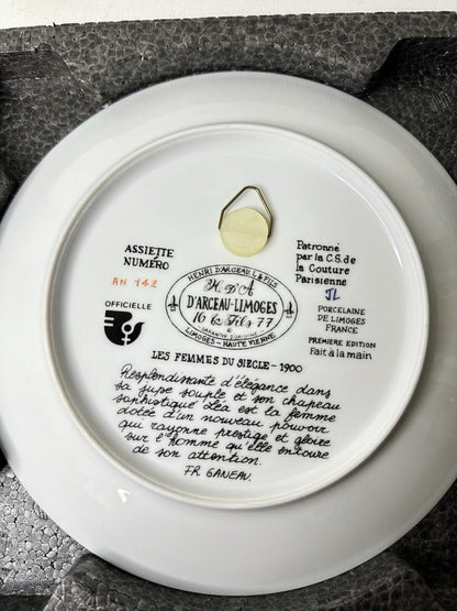 Henri D'Arceau Limoges Lea La Femme Fleur 1900 Collector's Plate Vtg 1976