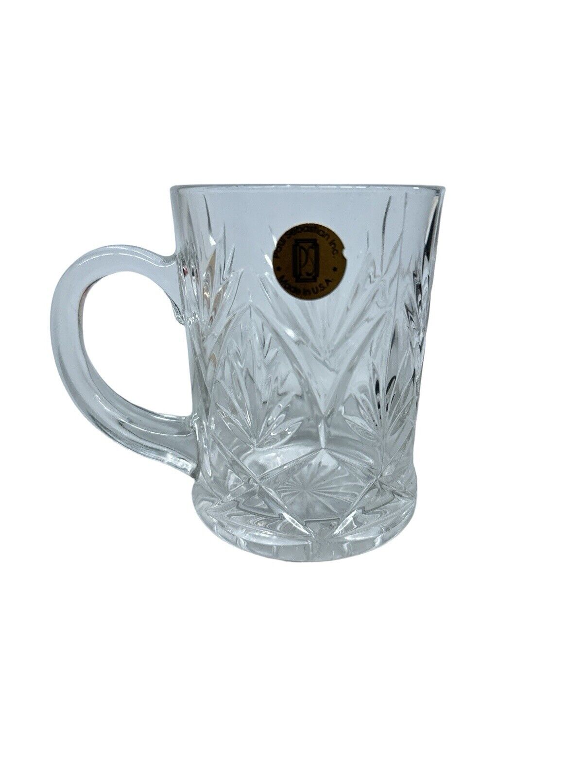 Vintage Set of 6  Paul Sebastian 24% Lead Crystal Mugs USA Coffee Mugs Tea
